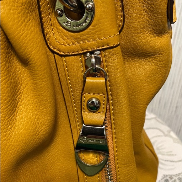 B Makowsky Durango Leather Hobo Shoulder Handbag Cheetah Print Mustard Tan Bag - Picture 4 of 16